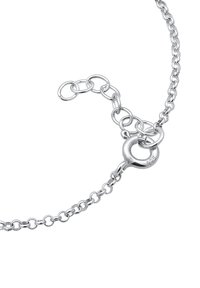 Collier en argent avec des maillons ronds, doté d'un fermoir à homard sécurisant et d'une longueur ajustable. Le matériau est poli avec une finition brillante.