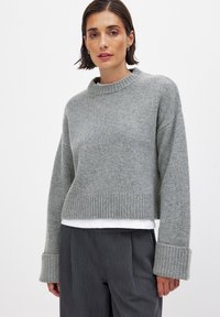 FOLDED SLEEVE  - Striktrøje - dark grey