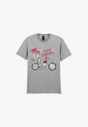 rockshirts, SOCIAL DISTORTION CHOPPER T-SHIRT - T-shirt print - sport grey