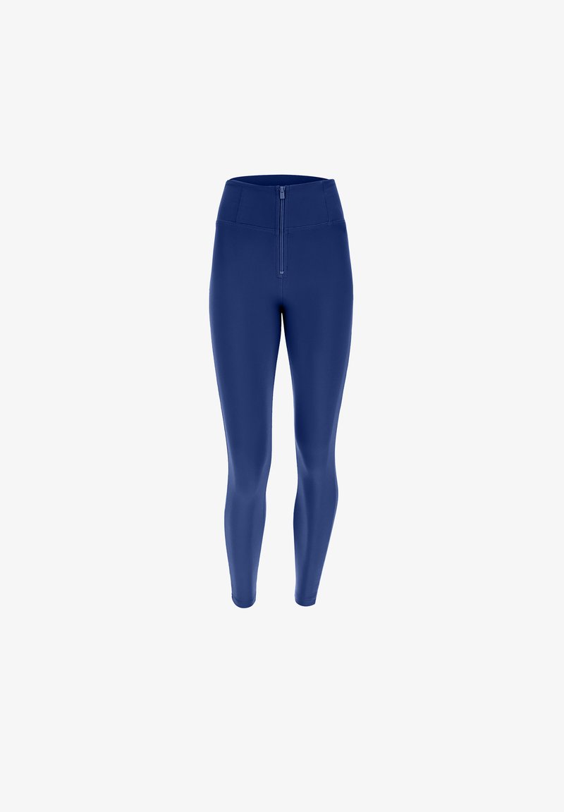 Freddy PUSH UP SUPERSKINNY VITA ALTA CON ZIP - Leggings - blu
