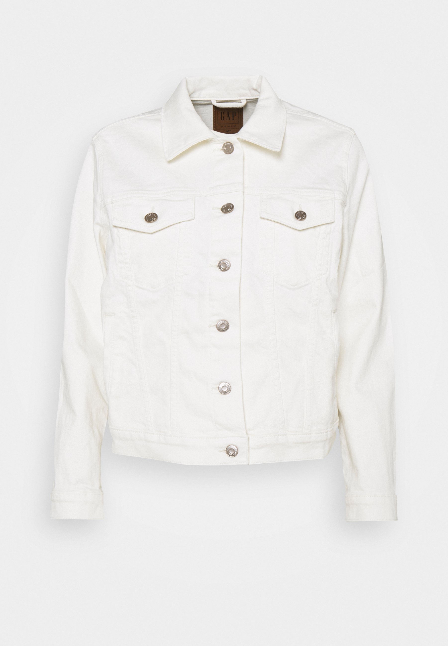 white petite denim jacket