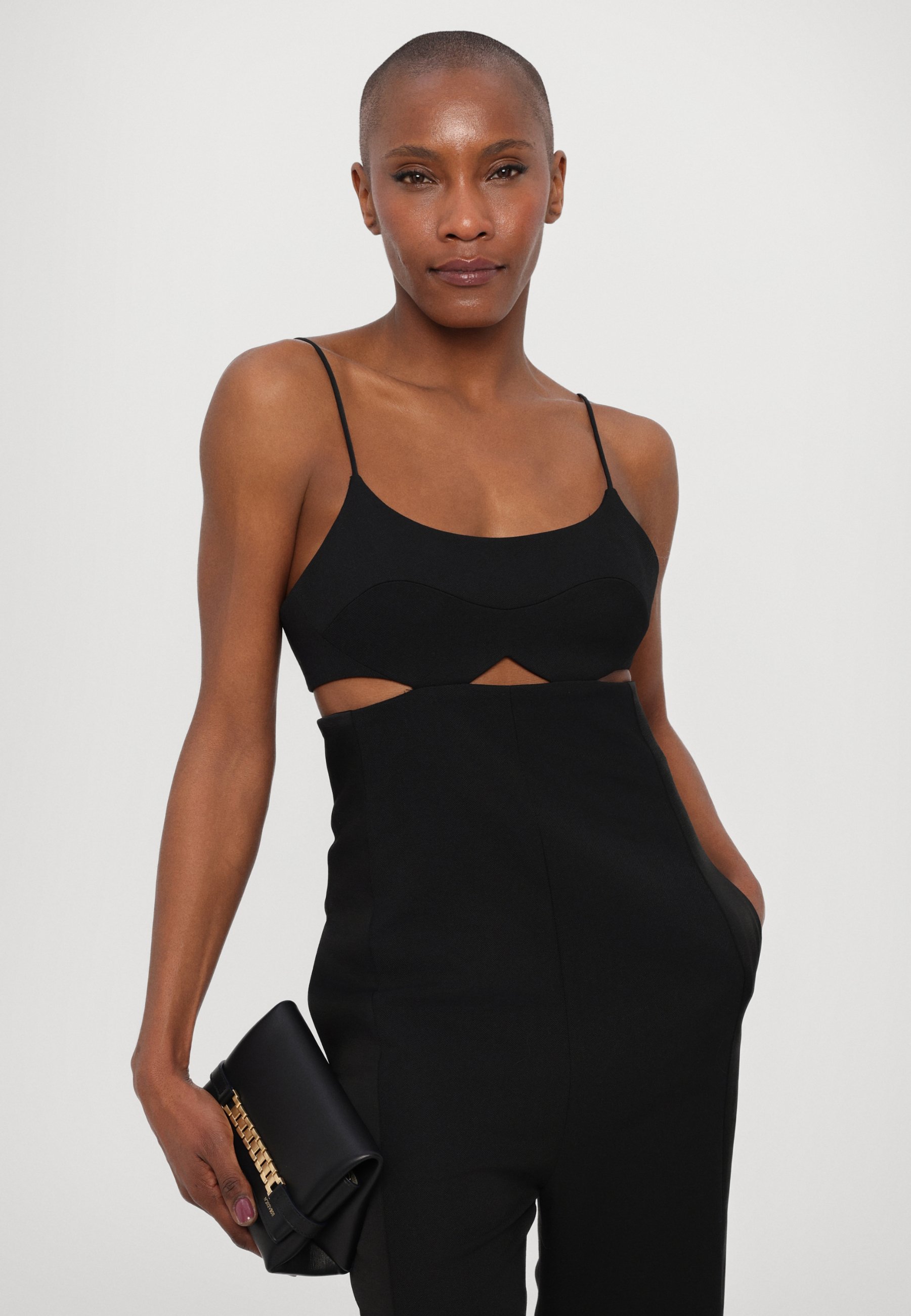 Victoria Beckham CUT OUT DETAIL CAMI - Jumpsuit - black
