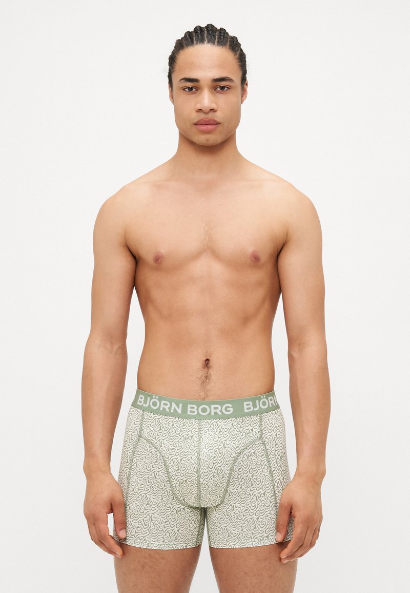 Björn Borg - 3 PACK - Trunks - green/white/olive, Enlarge