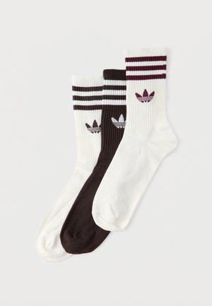 adidas Originals 3S CREW 3PACK - Calcetines - off white   aurora coffee   off white