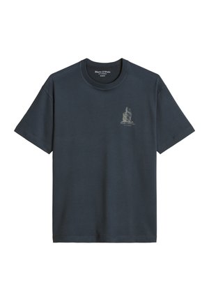 Marc O'Polo, MARC O'POLO T-SHIRT REGULAR MIT GROSSEM RÜCKENPRINT   - T-Shirt print - peppercorn grey