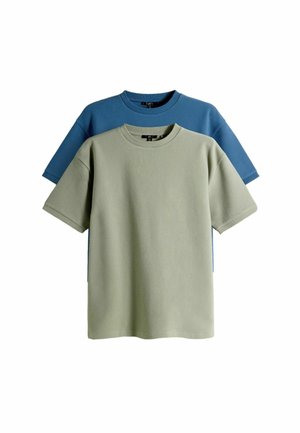 REGULAR FIT - 2 PACK  CREW NECK  - T-shirts basic - blue green