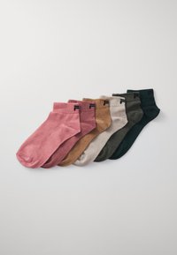 Fila QUARTER SOCKS 6 PACK UNISEX - Κάλτσες - jade/sacramento/sand beige/ terrosso/terracotta/dried rose
