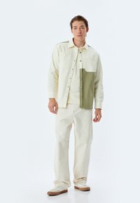 Koton COLOR BLOCK  - Jeansjacka - beige