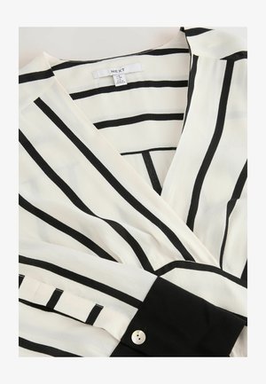Next TALL FIT ASYMETRIC KAFTAN  - Maksimekko - black  white stripe