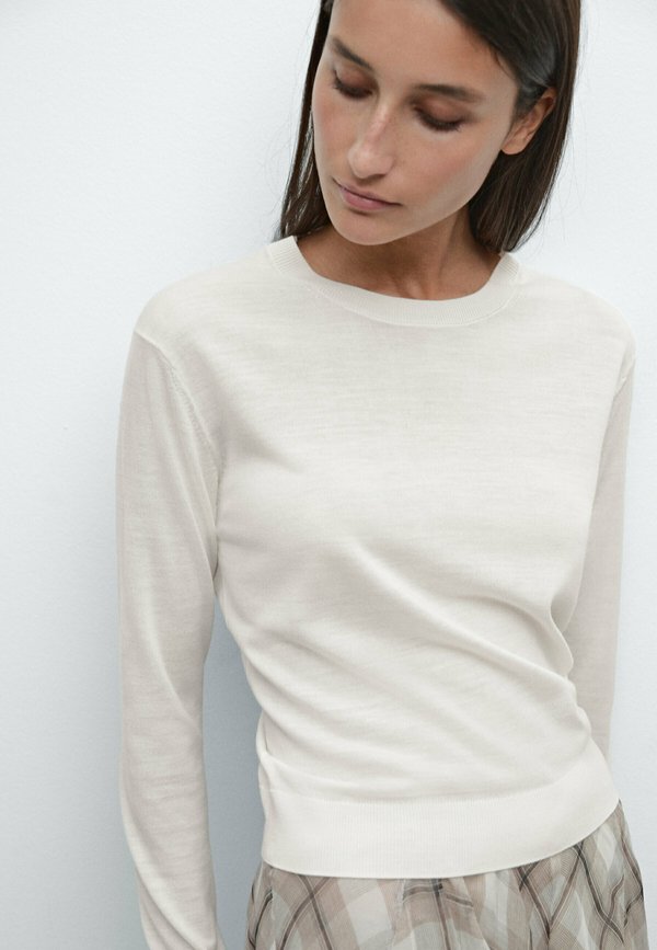 KNITTED  ROUND NECK  - Jumper - beige3