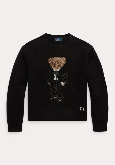 Polo Ralph Lauren POLO BEAR WOOL-BLEND CREWNECK SWEATER - Striktrøje - black