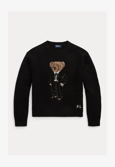 Polo Ralph Lauren POLO BEAR WOOL-BLEND CREWNECK SWEATER - Striktrøje - black