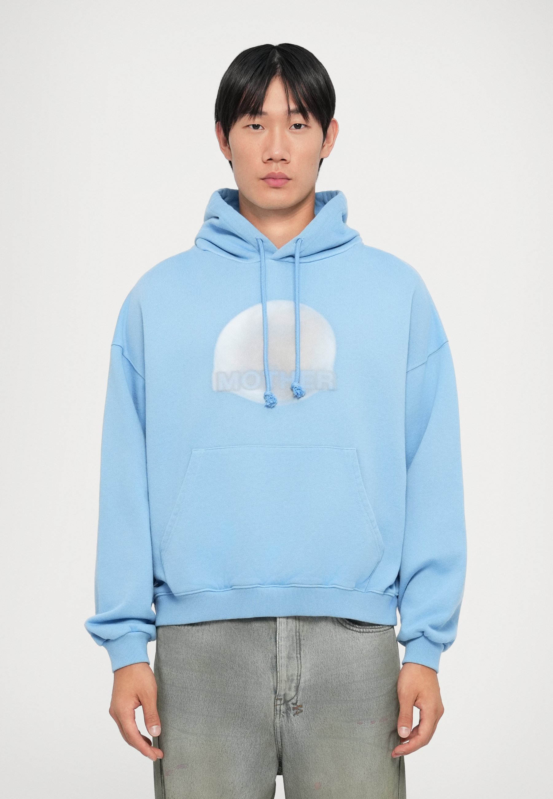 Sweat Femme MOTHER Gris Chiné Avec Motif Graphique, Taille L, Style Cool