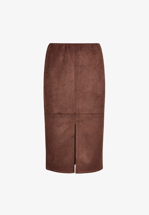 Apricot, PLIT FRONT SUEDE - Jupe crayon - brown