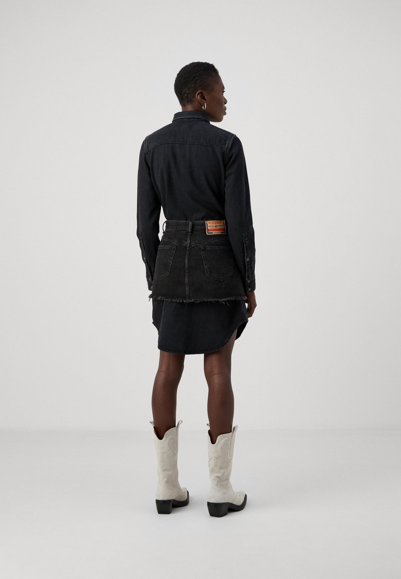 Diesel DE-DESY-D 2-IN-1 - Denim dress - 02/black denim - Zalando.co.uk