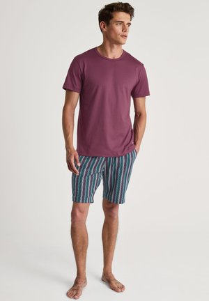 RMX SLEEP WEEKEND KURZARM - Pyjama top - mulberry red