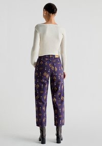 Scalpers ETNIC EMB  - Blugi drepți - dark purple