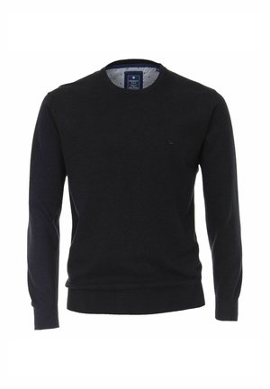 PULLOVER MIT RUNDHALS-AUSSCHNITT - Strickpullover - dunkelblau