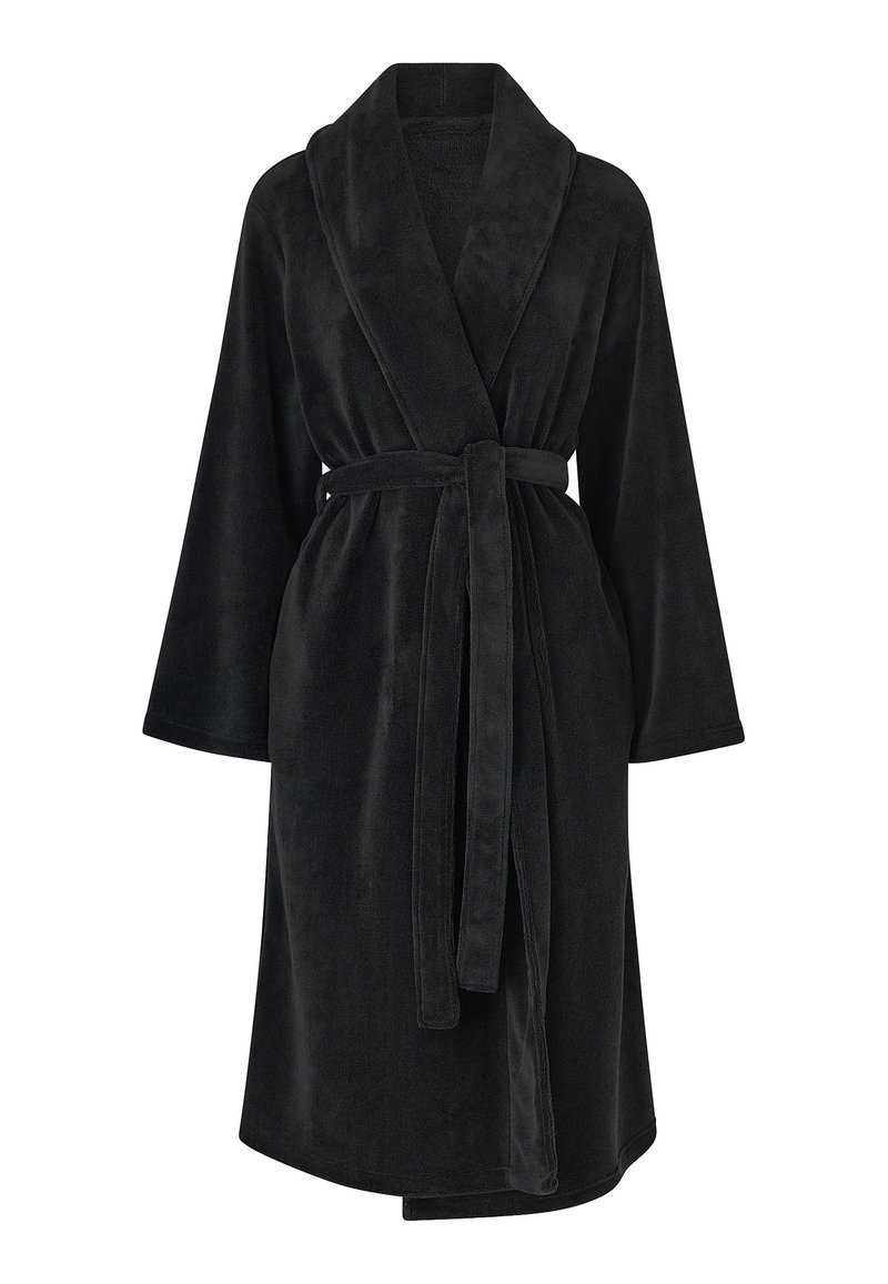 Ellos Collection MORGEN - Dressing gown - schwarz/black - Zalando
