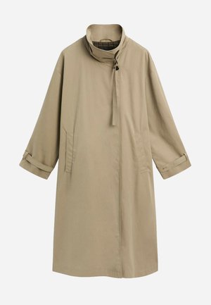 Massimo Dutti, LONG BUCKLE-DETAIL TRENCH COAT - Trenchcoat - beige