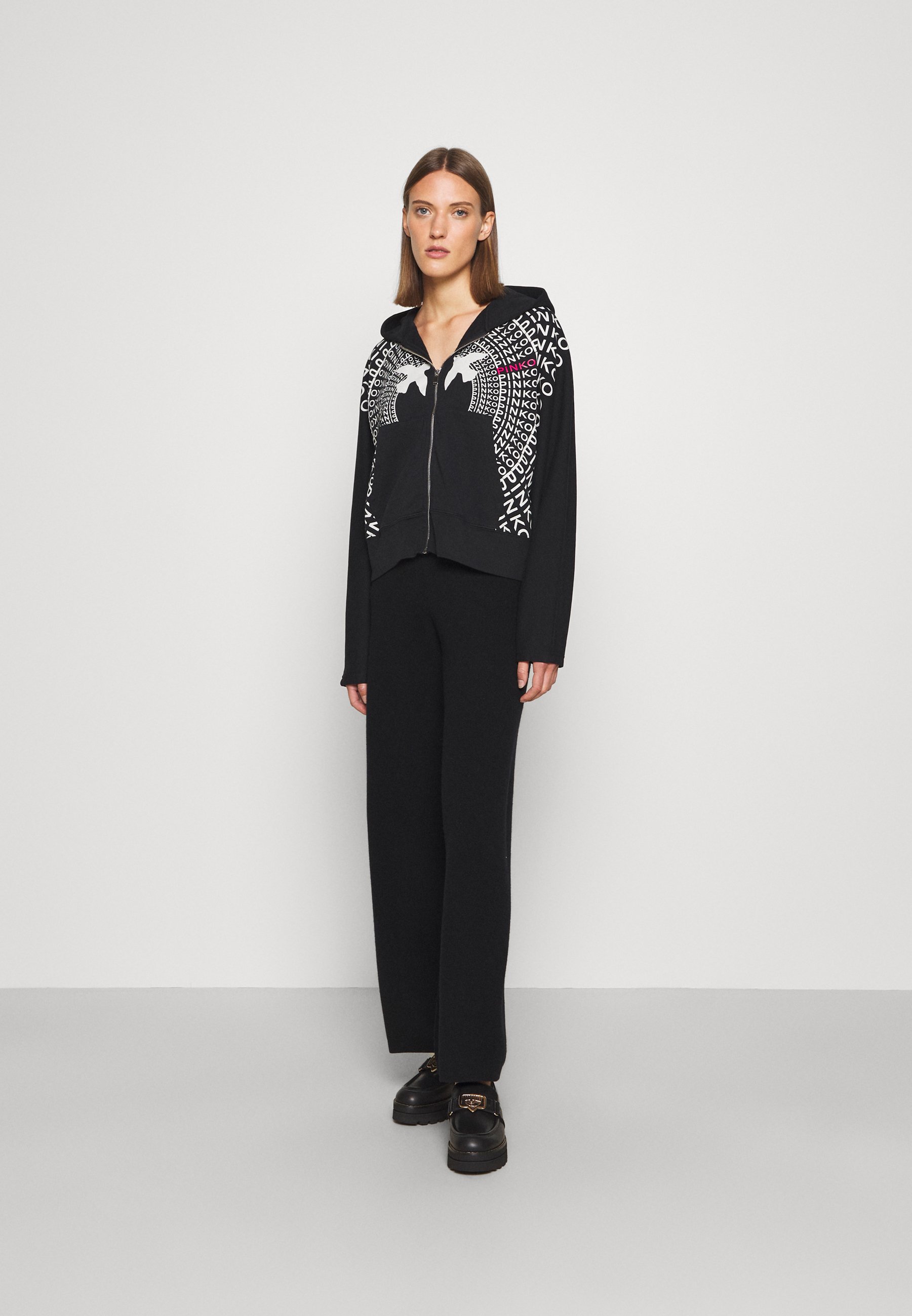 Pinko ALTAGUARDIA GIUBBINO FELPA - Užtrauktuku užsegamas treningas -  black/juoda - Zalando.lt