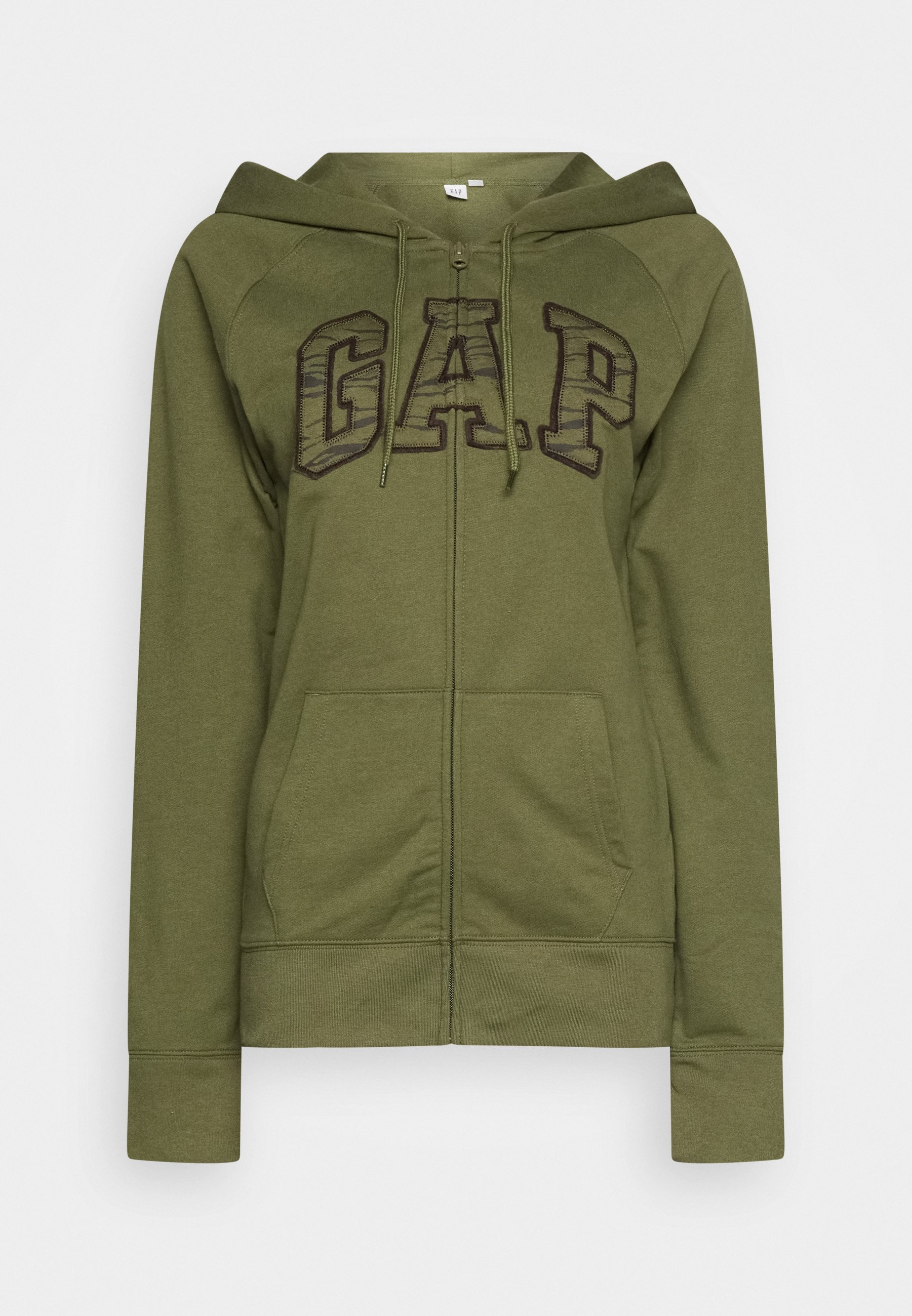 Gap Tall Zip-up sweatshirt - khaki - Zalando.co.uk