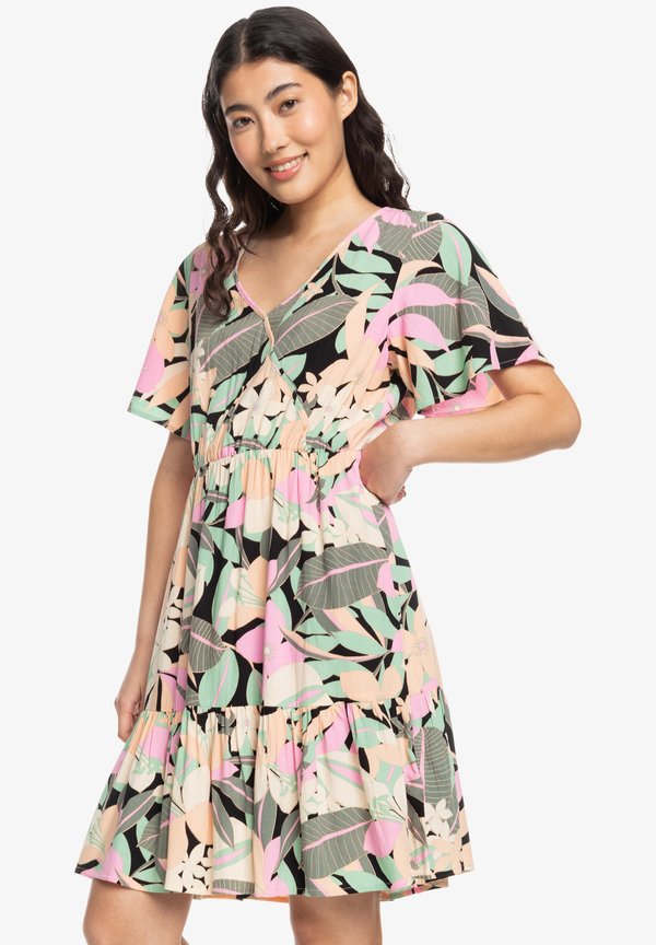 SEA SYMPHONY AGAIN - MIDI - Day dress - anthracite palm song3