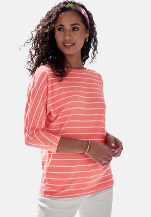 3/4-ARM - Strickpullover - apricot weiß