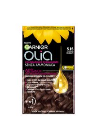 Garnier TINTA CAPELLI OLIA COLORAZIONE PERMANENTE SENZA AMMONIACA COPRE IL 100% DEI CAPELLI BIANCHI CON OLI DI FIORI DI ORIGINE NATURALE - 2 PACK - Tinte capelli - castano fondente (5.15)