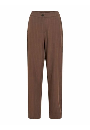 VILA, TROUSERS VINEJA HIGH WAIST - Bukser - coffee bean