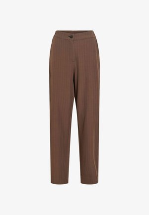 VILA, TROUSERS VINEJA HIGH WAIST - Bukser - coffee bean