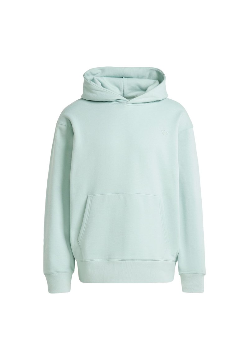 Jasnozielona bluza z kapturem wykonana z miękkiego materiału, z przednią kieszenią, sznurkiem w kapturze oraz ściągaczami przy rękawach i dole. Dyskretne logo na klatce piersiowej.