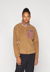 Patagonia CLASSIC RETRO-X JACKET - Flisinė striukė - nest brown/dulse mauve