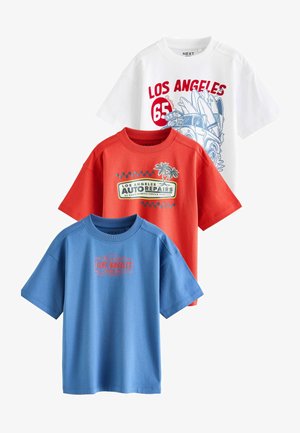 SHORT SLEEVE GRAPHIC 3 PACK STANDARD - Majica kratkih rukava s printom - red blue white truck