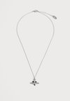 NEW DIAMANTE HEART PENDANT - Collana - silver-coloured/black