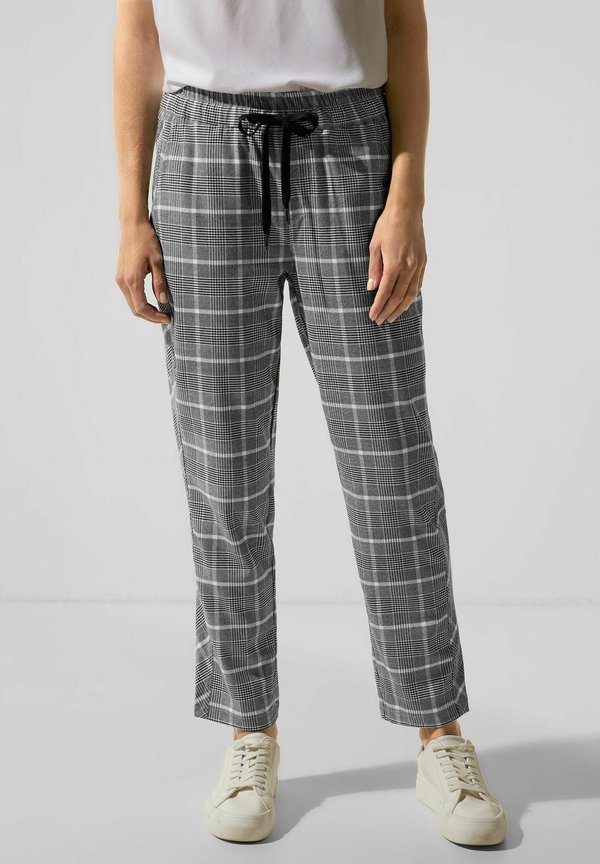 LOOSE FIT KARO - Stoffhose - grau