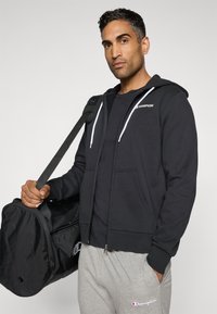 Champion GRAPHIC FULL ZIP HOODIE - Sweatjacke - black