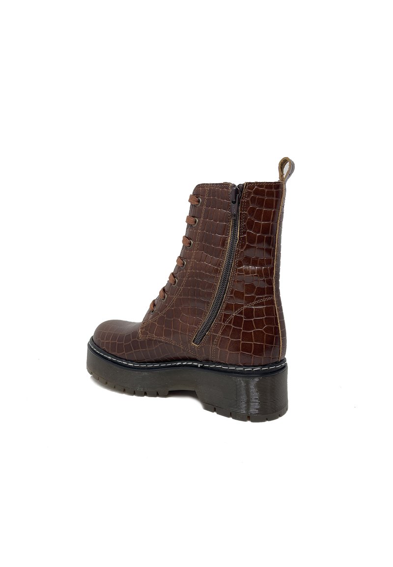 Damen Ankle Boots | HANKS Plateaustiefelette marrón/braun - UW21497 Damen Ankle Boots | HANKS Plateaustiefelette marrón/braun - UW21497