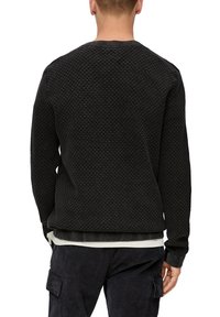 QS MET GARMENT WASH - Trui - schwarz