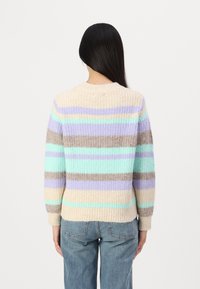 ONLY ONLMAGGIE LIFE O NECK  - Pulóver - birch/picante/aqua sky/pastel lilac