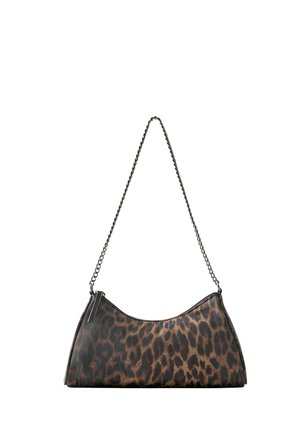 PULL&BEAR, ANIMAL PRINT - SHOULDER BAG - Sac à main - mottled dark brown