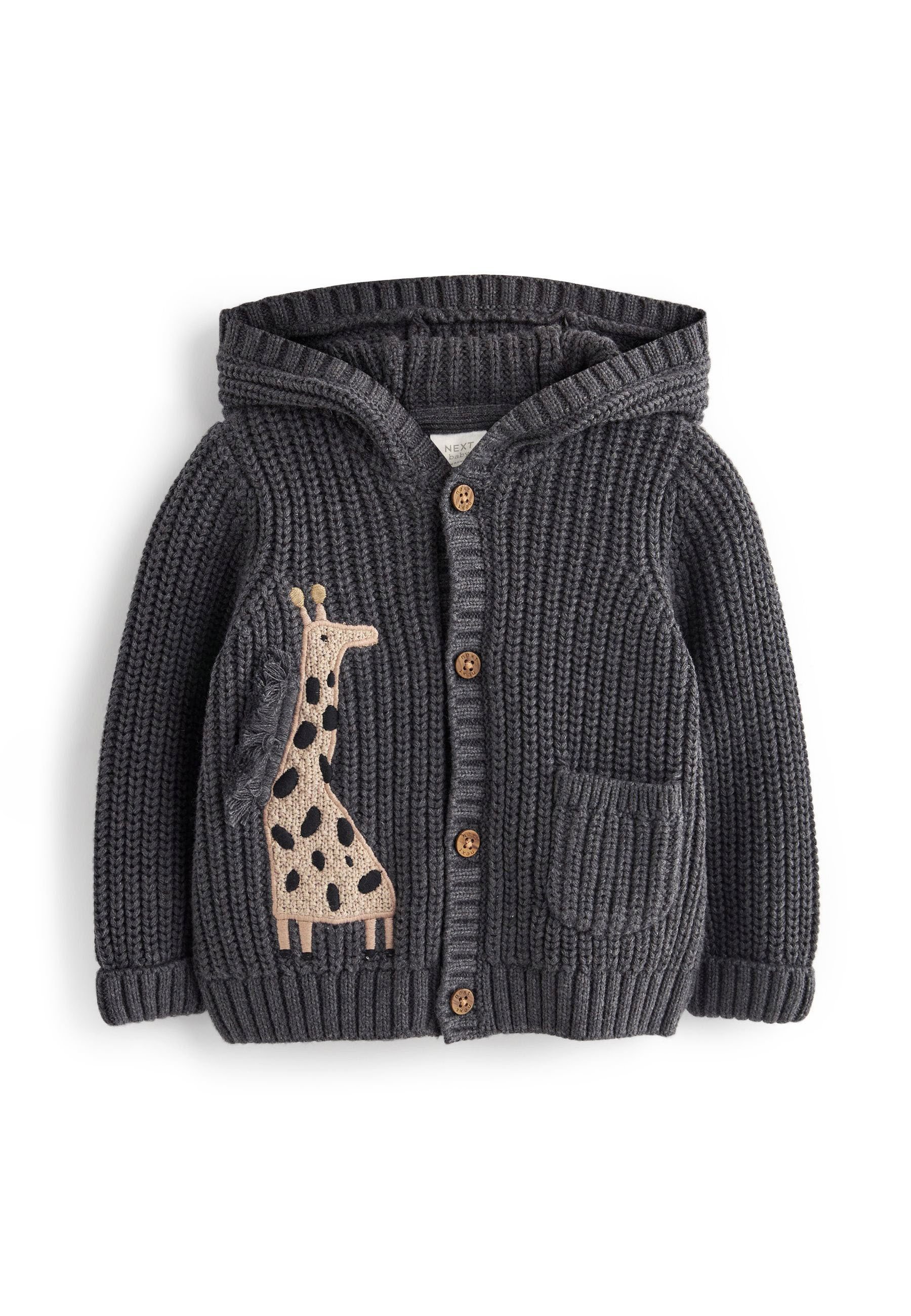 Next Cardigan charcoal grey giraffe/grigio Zalando