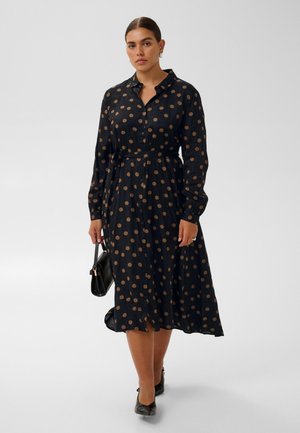 Kaffe Curve, KCOLIVIA - Robe chemise - black with dot