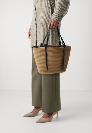 ONLY ONLJENNIE BEACH TOTE BAG - Sac à main - natural detail:black straps