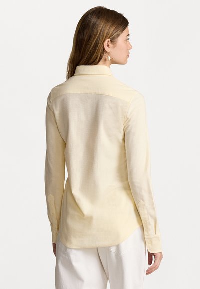 Polo Ralph Lauren LONG SLEEVE BUTTON FRONT  - Pogājama blūze - wicket yellow/white