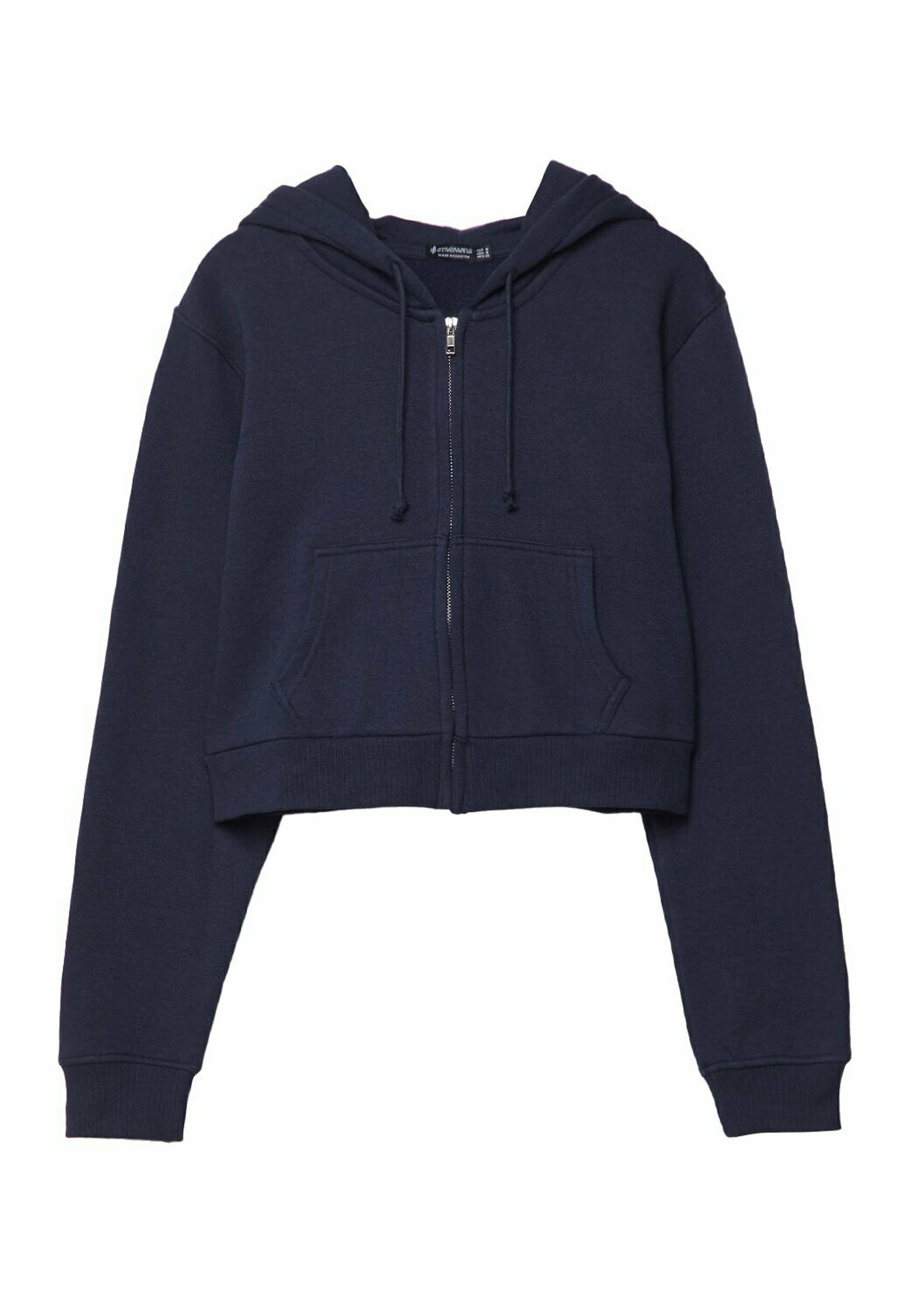 Stradivarius CROPPED - Zip-up sweatshirt - dark blue - Zalando Stradivarius CROPPED - Zip-up sweatshirt - dark blue - Zalando