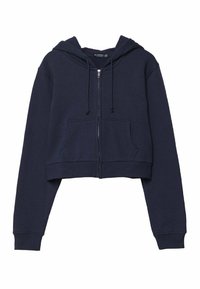 Stradivarius CROPPED  - Mikina so zipsom - dark blue