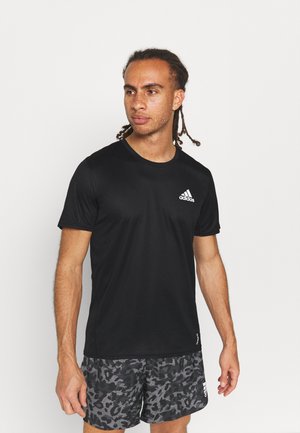 P.BLUE TEE MEN - Triko s potiskem - black/silver