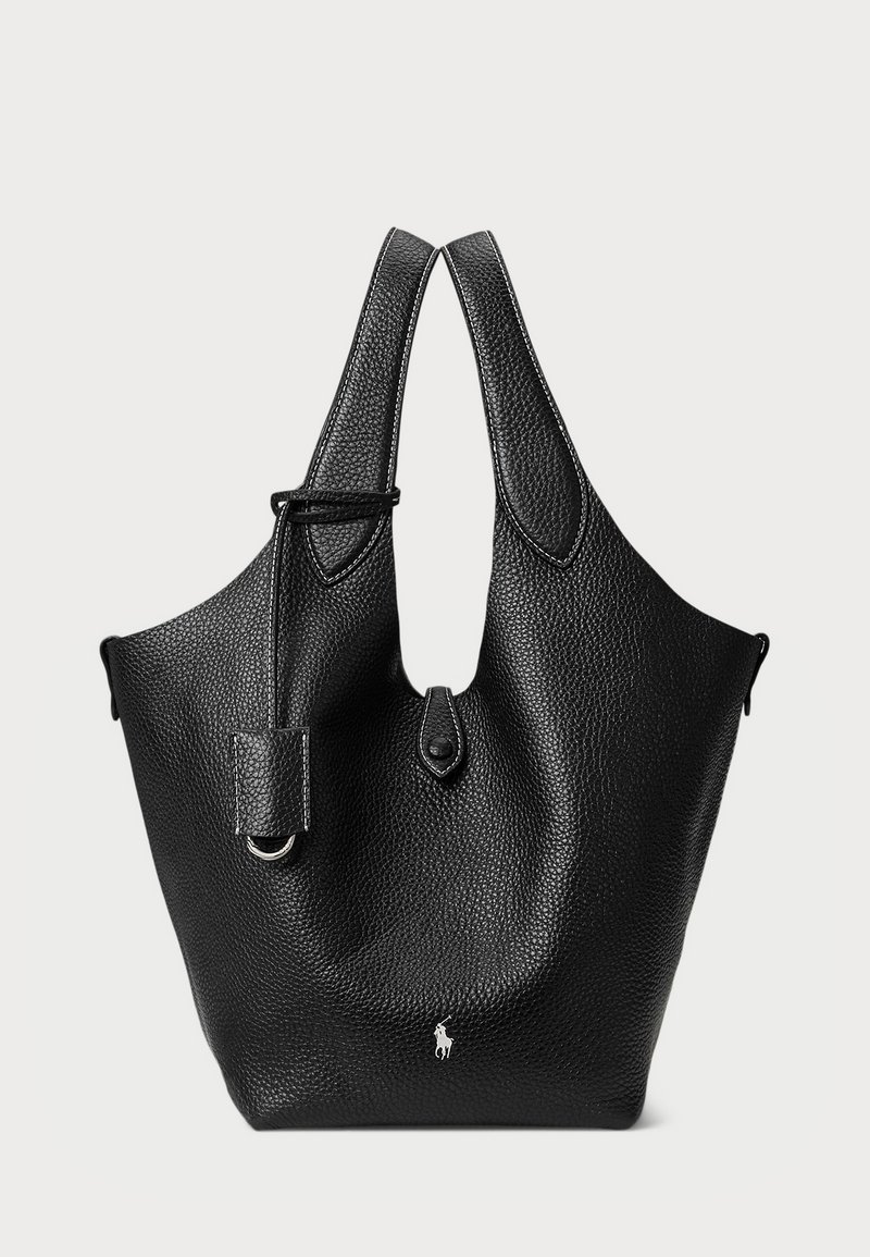 Polo Ralph Lauren - POLO PLAY LEATHER TOTE - Cabas - black, Agrandir