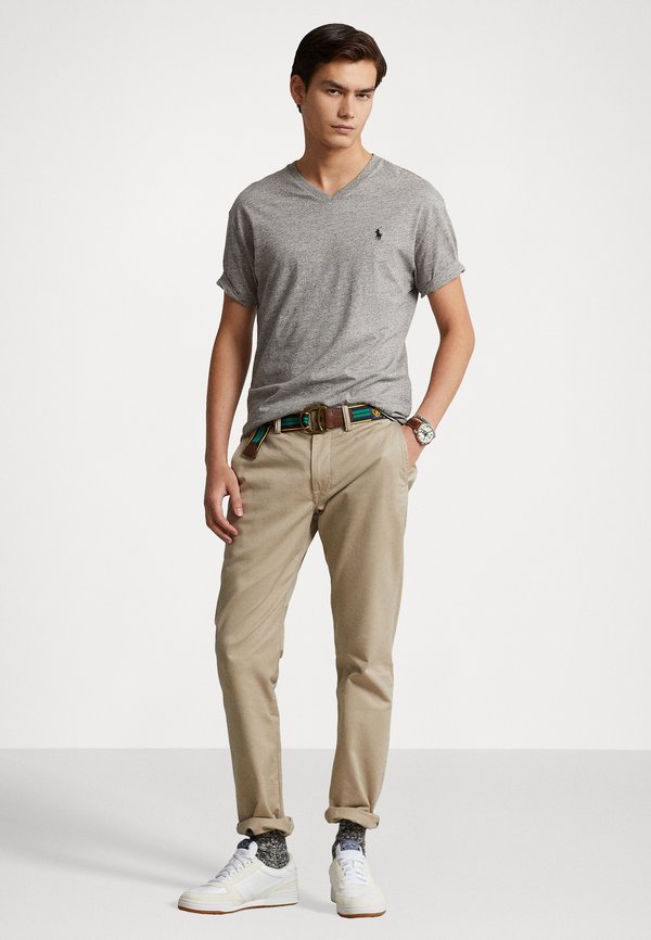 CLASSIC FIT JERSEY V NECK T-SHIRT - Basic T-shirt - dark vintage heather4